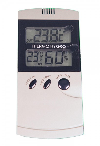 Thermo-Hygrometer mit digitalem Display und externem Fühler